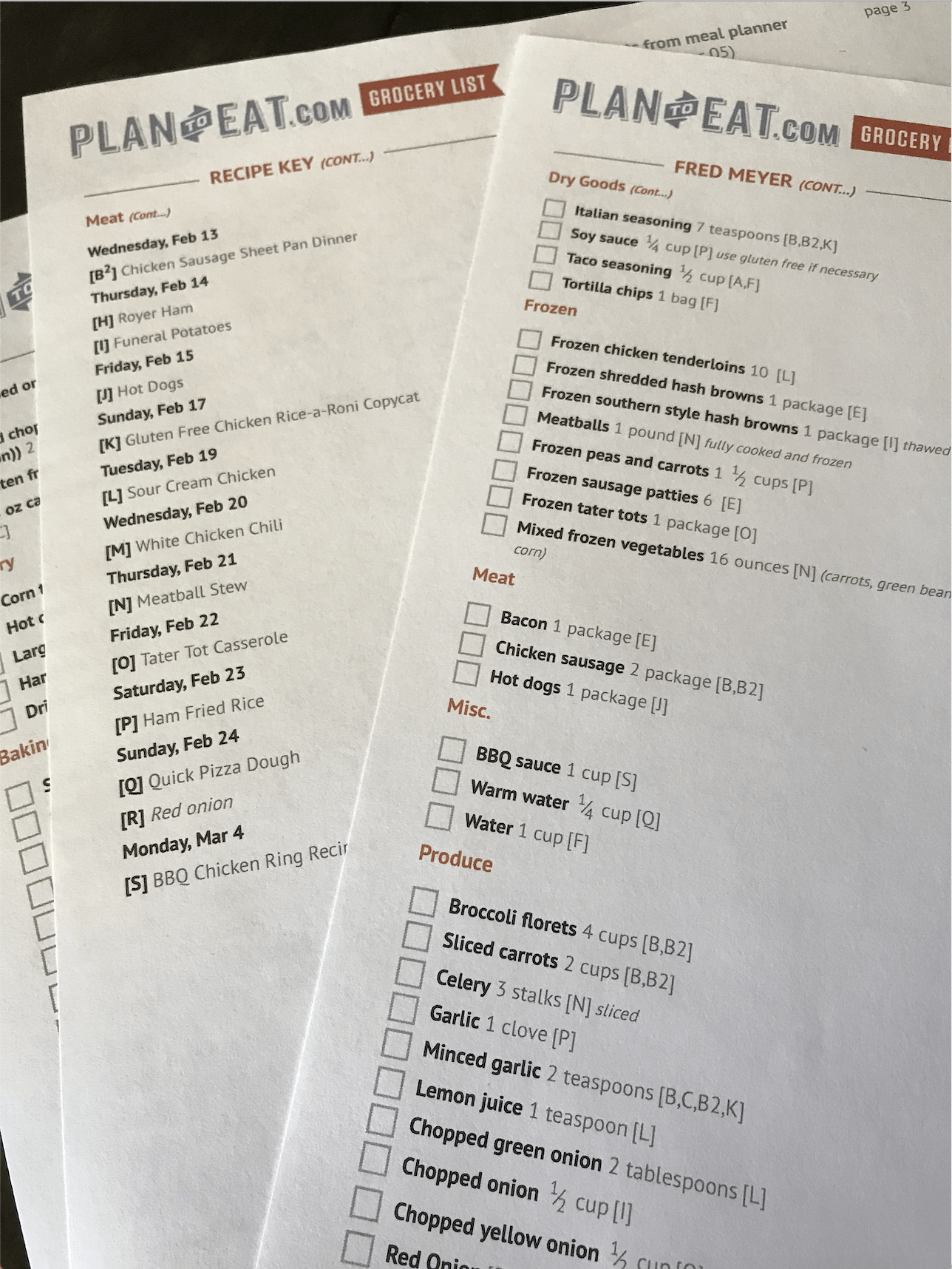 Plan to Eat Recipe Codes - Mommy Standard Time