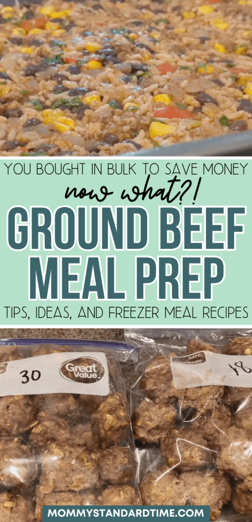 You bought in bulk to save money...now what? Ground Beef Meal Prep tips, ideas, and freezer meal recipes